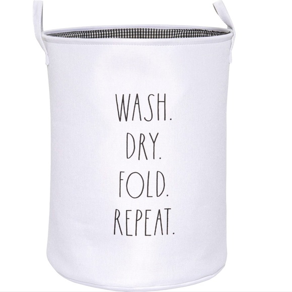 Rae Dunn Other - RAE DUNN WASH, DRY, FOLD, REPEAT CANVAS HAMPER
